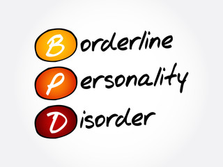 BPD - Borderline Personality Disorder, acronym health concept background