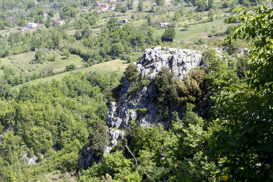 mountain cliff on matese park monte cigno