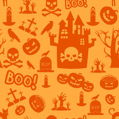 Halloween seamless vector pattern background design