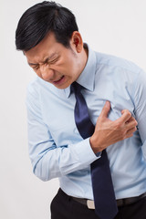 sick man with heart attack