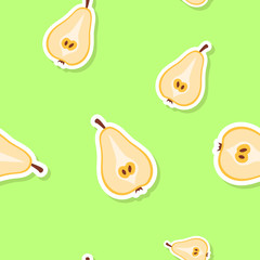 Seamless pattern with pears for your design