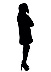 black silhouette of woman