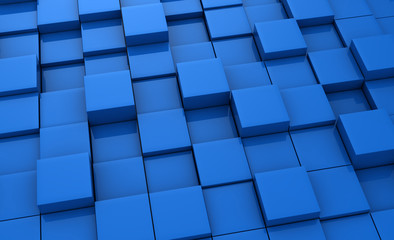 Blue 3d cubes background