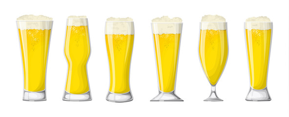 Beer glasses set.