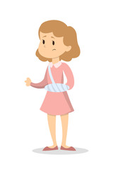 Woman with broken arm.