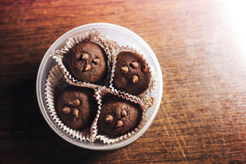 Traditional russian cake truffle potatoes