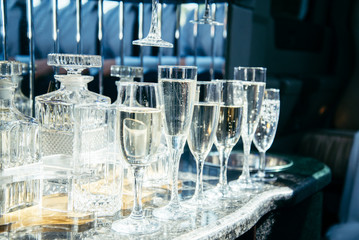 Close up of a glass ofor alcohole drinks