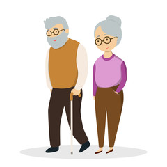 Idsolated elderly couple.