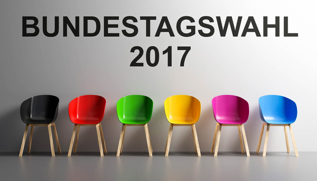 St&uuml;hle Parteien Bundestagswahl 2017