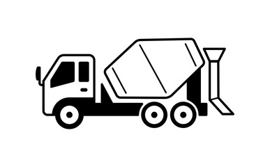 Fototapeta premium concrete mixer truck illustration