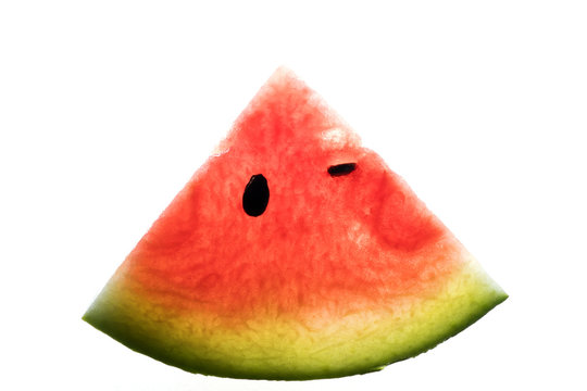 Watermelon fruit on white background.