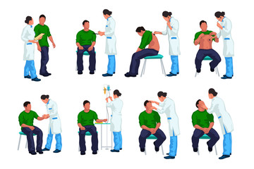 Fototapeta premium doctor colored set 01