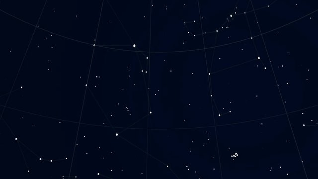 Constellation of Cancer. Scaled star shapes