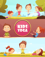 Kids Yoga Horizontal Banners