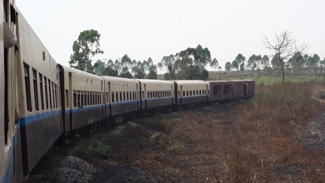 Train ride in Myanmar
