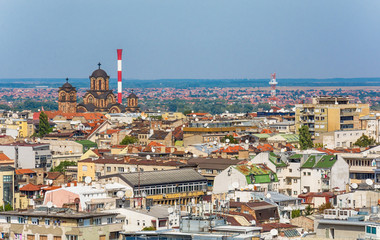 Fototapeta premium Belgrade, Serbia 11.09.2017. : Panorama of Belgrade taken from the temple Saint Sava