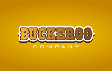 Obraz premium buckeroo western style word text logo design icon company