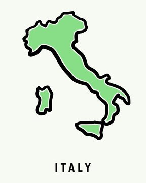Italy outline map