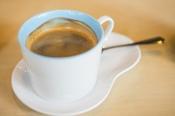 Cup of hot coffee