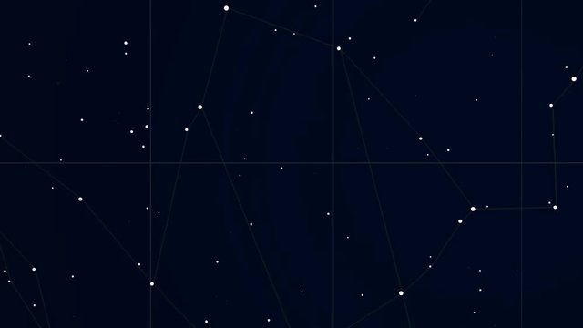 Constellation of Capricornus. Scaled star shapes