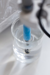 Reference electrode (pH) and Experiment chemical in Lab.