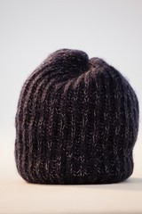 Close-up of wooly hat