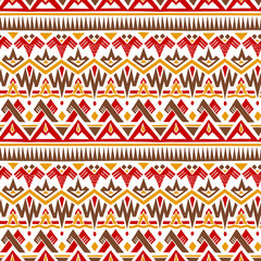 Motley Freehand Vector Background in Ethnic Style with Native American Ornaments