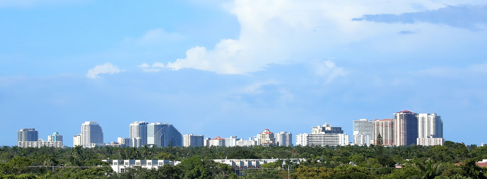 Fort Lauderdale Beach Skyline As Seen From Downtown