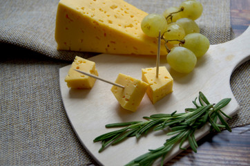 Cheese with rosemary