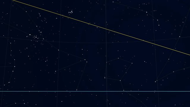 Constellation of Monoceros. Scaled star shapes