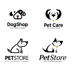 Vector logo set. Logo design for the pet store