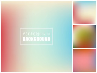 Abstract Creative concept vector multicolored blurred background set. For Web and Mobile Applications, art illustration template design, business infographic and social media, modern decoration
