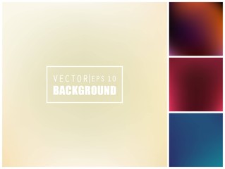 Fototapeta premium Abstract Creative concept vector multicolored blurred background set. For Web and Mobile Applications, art illustration template design, business infographic and social media, modern decoration