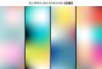 Fototapeta premium Abstract Creative concept vector multicolored blurred background set. For Web and Mobile Applications, art illustration template design, business infographic and social media, modern decoration
