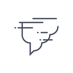 Hurricane Weather Icon Tornado Climate Forecast Concept Vector Illustration