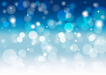 Abstract soft blue background with a white blur lights. Vector illustration