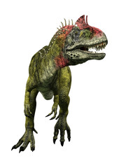 3D Rendering Dinosaur Cryolophosaurus on White
