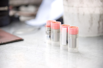 Diesel sprays in the package before installing them in the nozzles