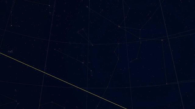 Constellation of Orion. Tycho Catalogue