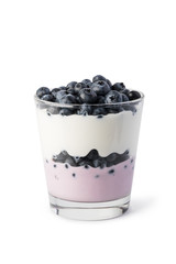 Fototapeta na wymiar yogurt with blueberry