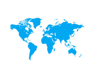 Fototapeta na wymiar Political World Map vector Illustration on white background