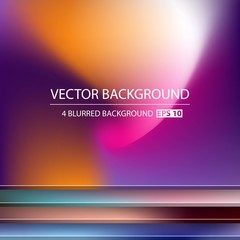 Abstract Creative concept vector multicolored blurred background set. For Web and Mobile Applications, art illustration template design, business infographic and social media, modern decoration