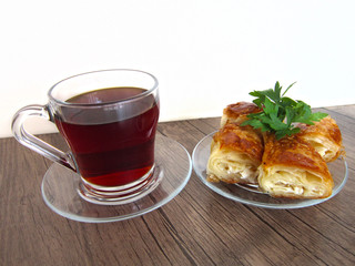 tea and pies on her wood floors,snacks,food