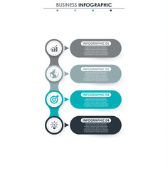 Business data, chart. Abstract elements of graph, diagram with 4 steps, strategy, options, parts or processes. Vector business template for presentation. Creative concept for infographic