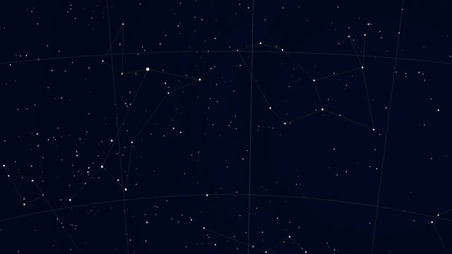 Constellation of Volans. Scaled star shapes