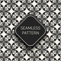 Abstract concept vector monochrome geometric pattern. Black and white minimal background. Creative illustration template. Seamless stylish texture. For wallpaper, surface, web design, textile, decor.