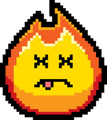 Dead 8-Bit Cartoon Flame