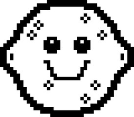 Smiling 8-Bit Cartoon Lemon