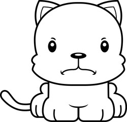 Fototapeta premium Cartoon Angry Kitten