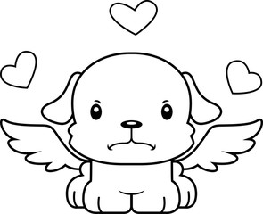 Cartoon Angry Cupid Puppy